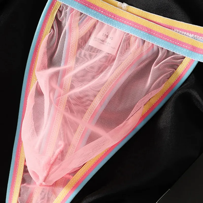 Men's Ultra-thin Mesh Briefs Underpants Man Sexy Underwear Breathable Ropa Interior Hombre Slips Quick Dry Bikinis Sissy Panties — image 18
