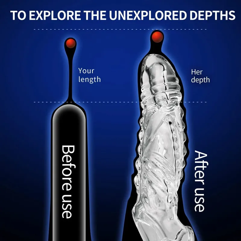 Wireless Vibrating Condoms Enlargement Delay For Men Reusable Dildo Vibrator Penis Ring Sleeve Adult Sex Toy Sex Product 2024 — image 3