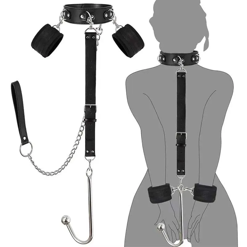 SM Felnőtt szexjáték Hátsó kötésű nyílászáró dugó Anális horog Bondage játékok Bdsm készlet Slave Bondage bilincs páros játék 18+ — image 8