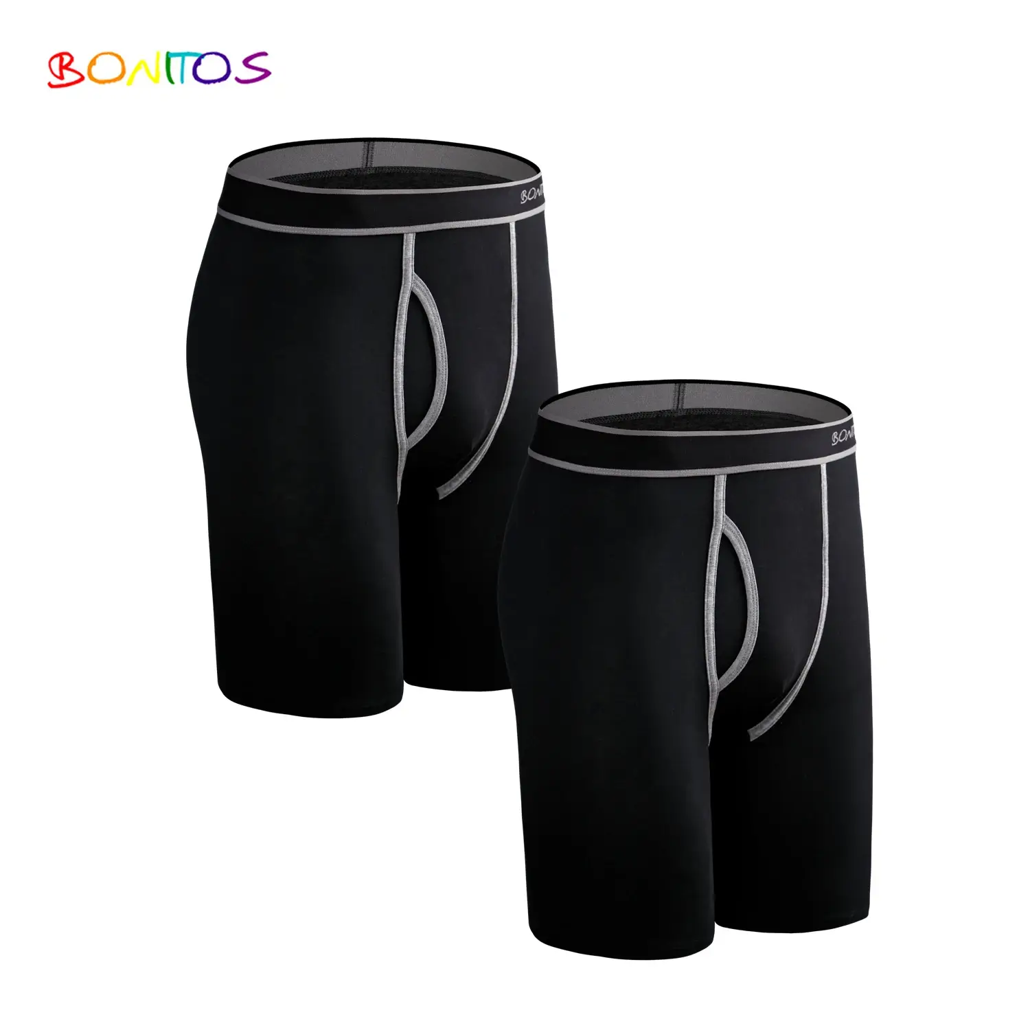 2pcs Pack Long Leg Boxer Shorts Panties Kit Homme Underpants Boxershorts Slip Underwear para sa Lalaki Cotton Lalaki Sexy Set Box Gym — image 11