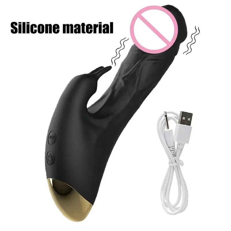 Silicone Rabbit Vibrator 3-in-1 G-Spot Clit Anal Beads Stimulator 10 Modes Thrusting Vibrating Sex Toy for Women — image 23