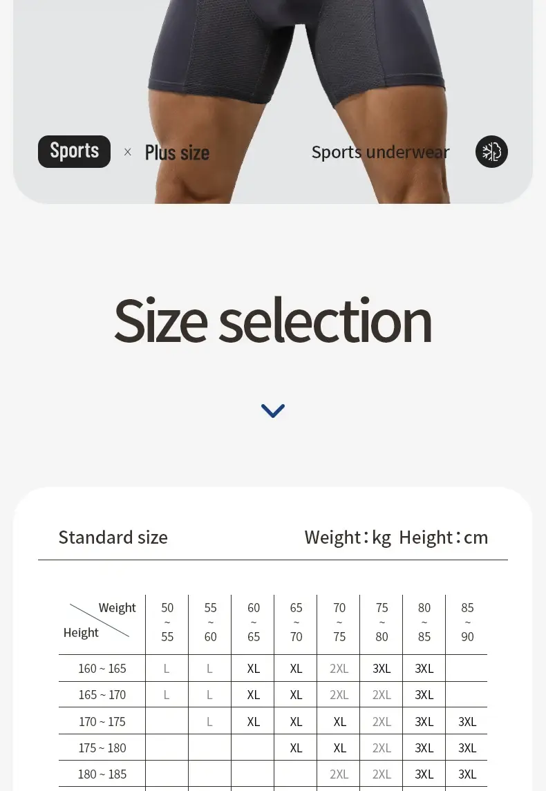 Extended sports underwear, panlalaking boxer shorts, Modal na anti-leg abrasion running, large size breathable training quadrangle shorts