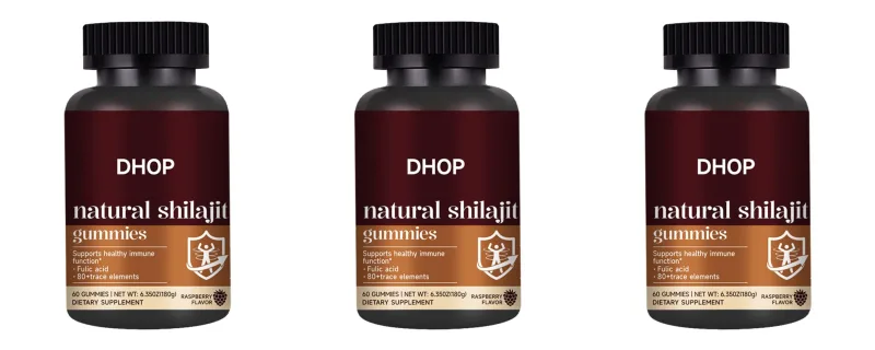 Shilajit Gummies 60 Gummies תוסף מינרלי הימלאיה עם חומצה חומית פולווית אבץ סלניום מגנזיום לאנרגיה חסינות — image 9