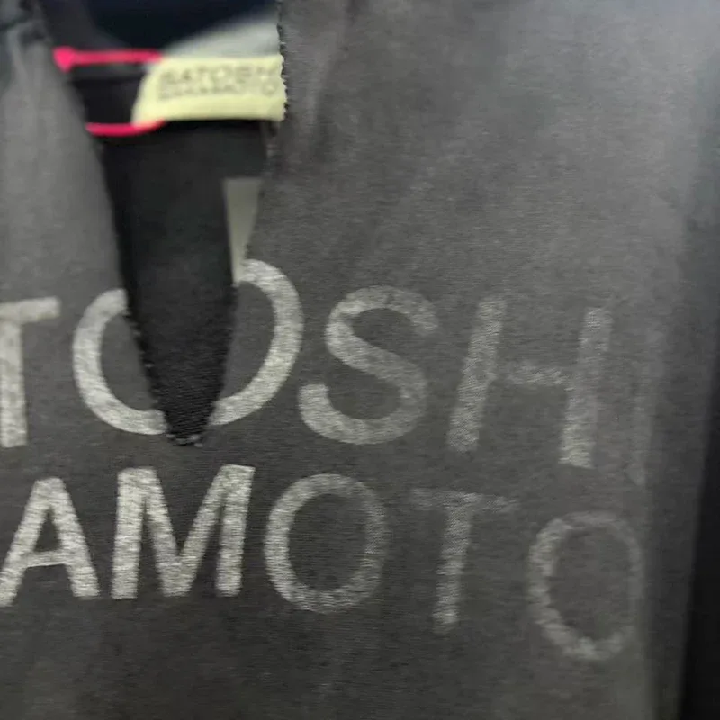 26SS Autumn Winter New Arrival Satoshi Nakamoto Hooded Sweatshirts Destructo Studded Washed Cotton Hooded Unisex Pullover — image 6