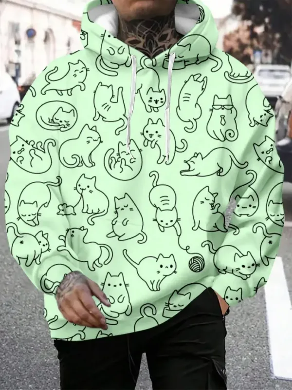 New 3DPrint Animal Graphic Hoodies For Man Sweatshirt Hrajuku Street Fall Casual Long Sleeves Y2k Men Clothing Menswear Clothing — image 12