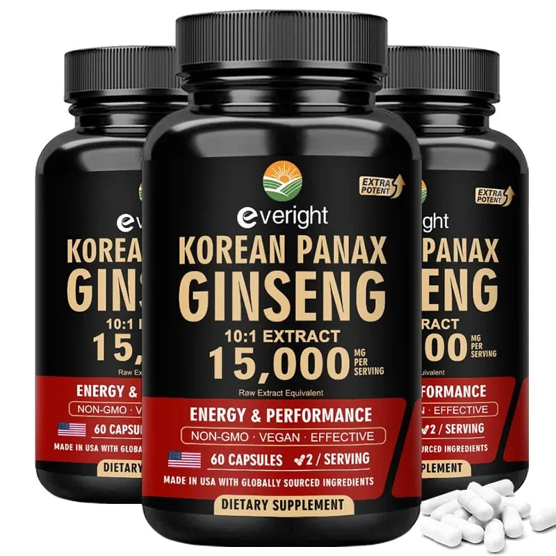 Red Korean Ginseng for Men’s Vitality & Performance – 10:1 Extra Strength Extract for Energy Focus & Productivity – Natural Ve — image 2