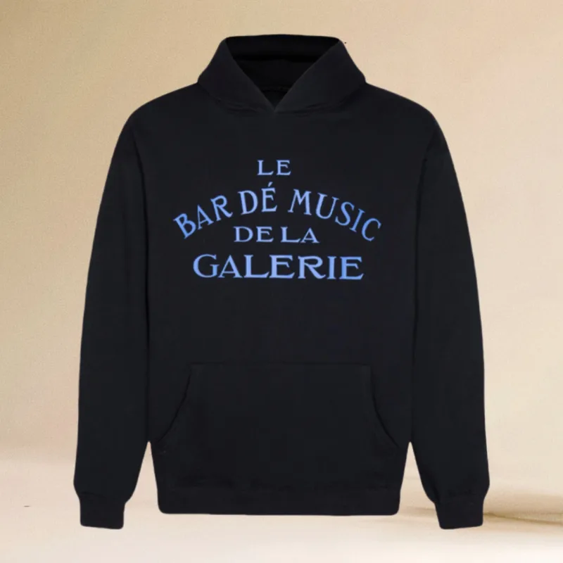 Nova galeria com capuz departamento com estampa de letras – estilo europeu moda de rua – ajuste solto americano high street camisa de manga