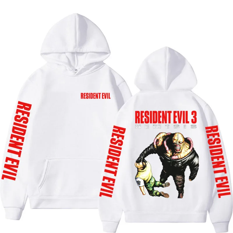 Retro 90s Nemesis Resident Evil Requiem Hoodies Men Women Fashion Classic Long Sleeve Sweatshirts Bodywarmer Oversized Hoodie — image 8