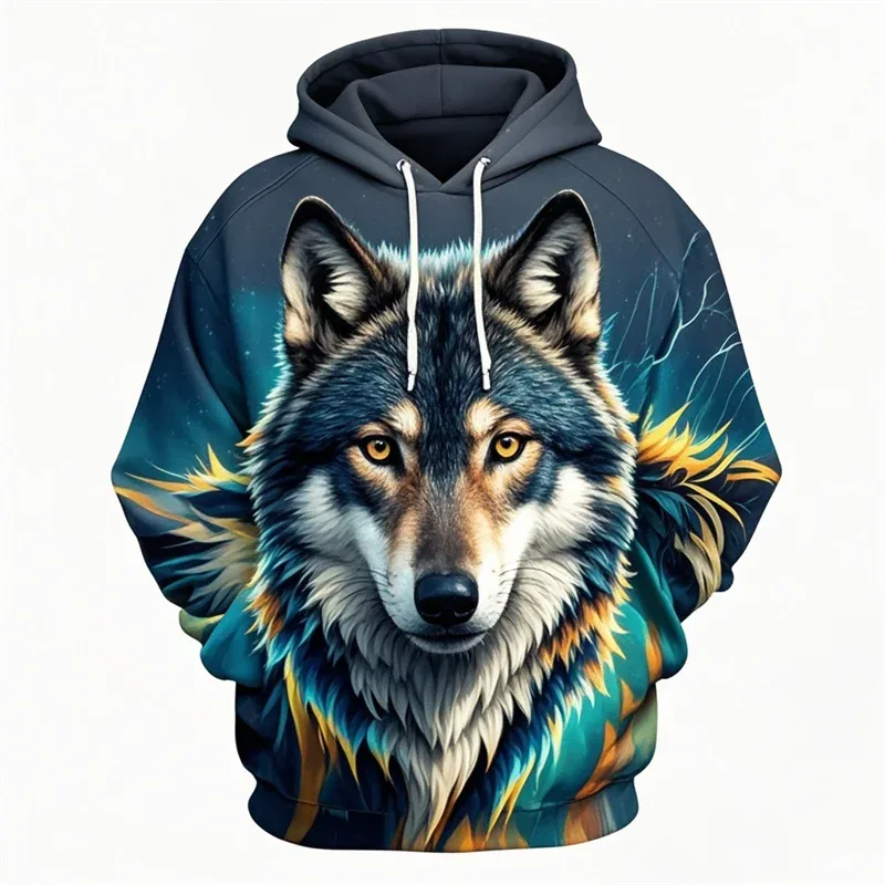 3D Lion Graphic Printed Men's Hoodie Fashion Street Hooded Sweatshirt Summer Autumn Oversized Tracksuit Pullover Casual Hoodies — image 8