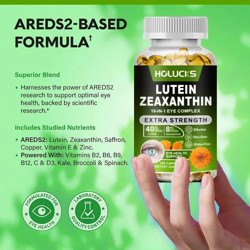 Advanced Lutein & Zeaxanthin Supplement with Vitamin E for Macular Health & Sharp Vision Lens Clarity & Night Vision Non-GMO