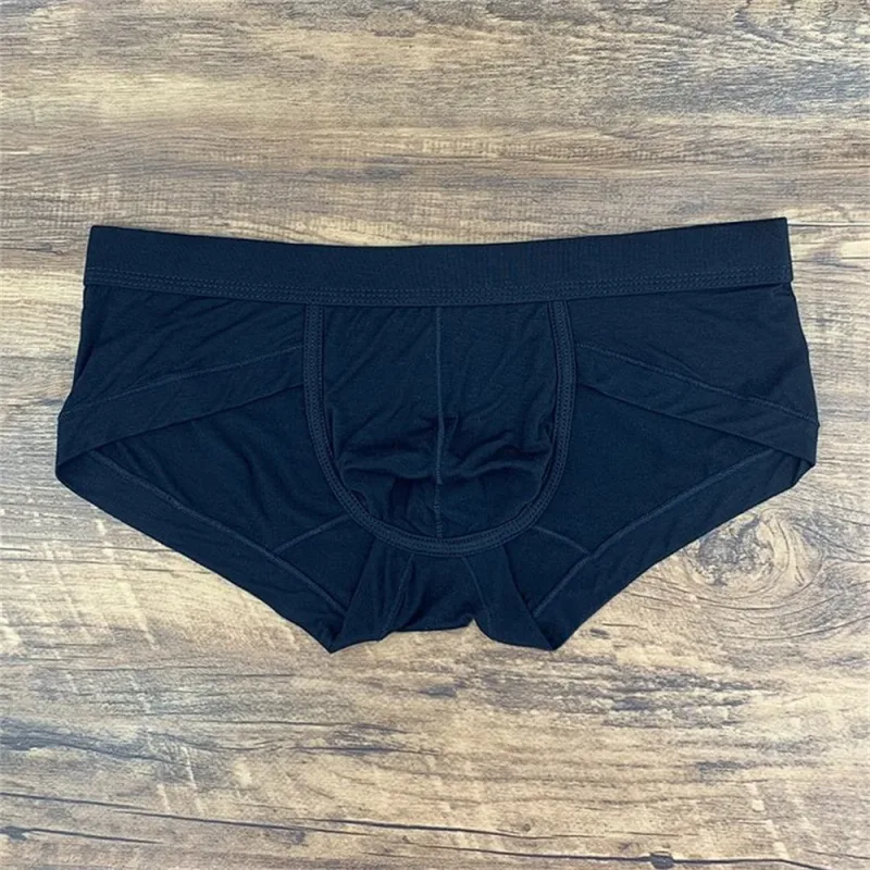 Panlalaking Sexy Modal Pink na Underwear Simple at Kumportableng U Convex Pouch Briefs Low Waist Slim Fit Plus Size Panlalaking Panloob L-XXXL — image 13
