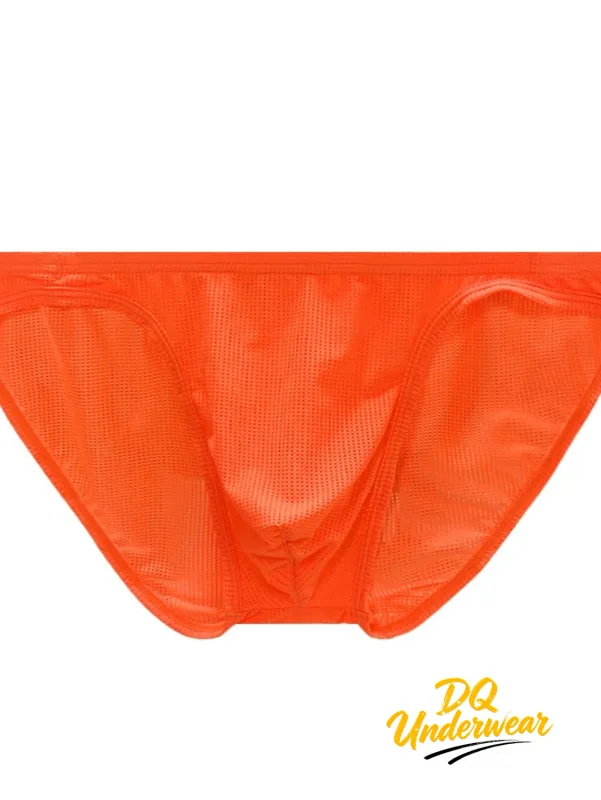 1PCS Men Neon Mesh Bikini Briefs Solid Color Elastic Waistband Multi Color Low Rise U Convex Pouch Breathable Quick Dry BS839 — image 15