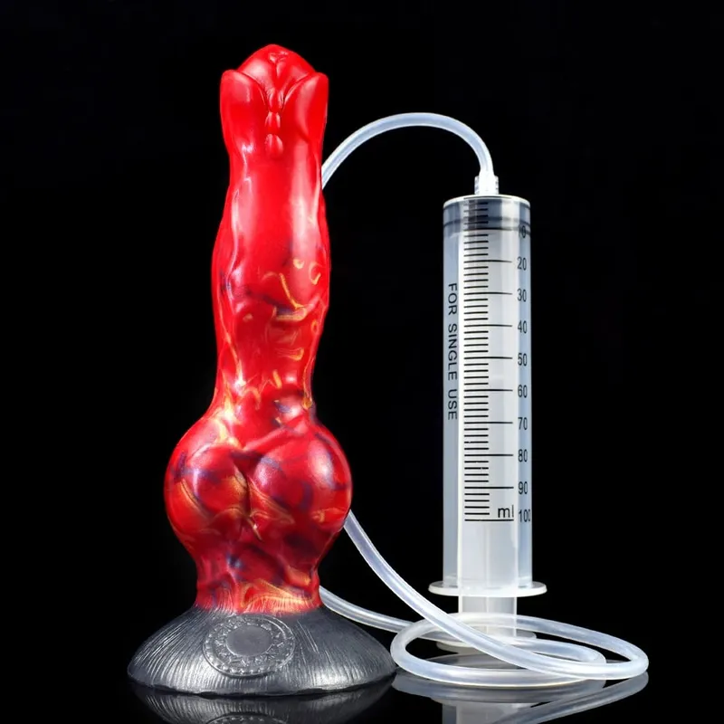 Ejaculation Anal Plug Dog Knot Dildo with Strong Sucker Vaginal Stimulation Squirting Penis Erotic Adult Sex Toys 18+ — image 10