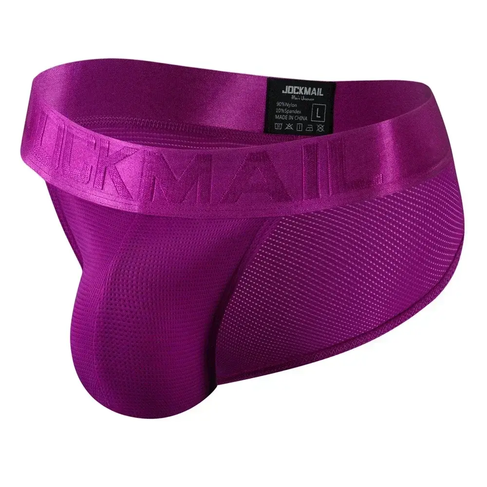 Cuecas masculinas cuecas de malha de náilon de secagem rápida cuecas de biquíni deslizamento masculino tanga cuecas jockstrap gay