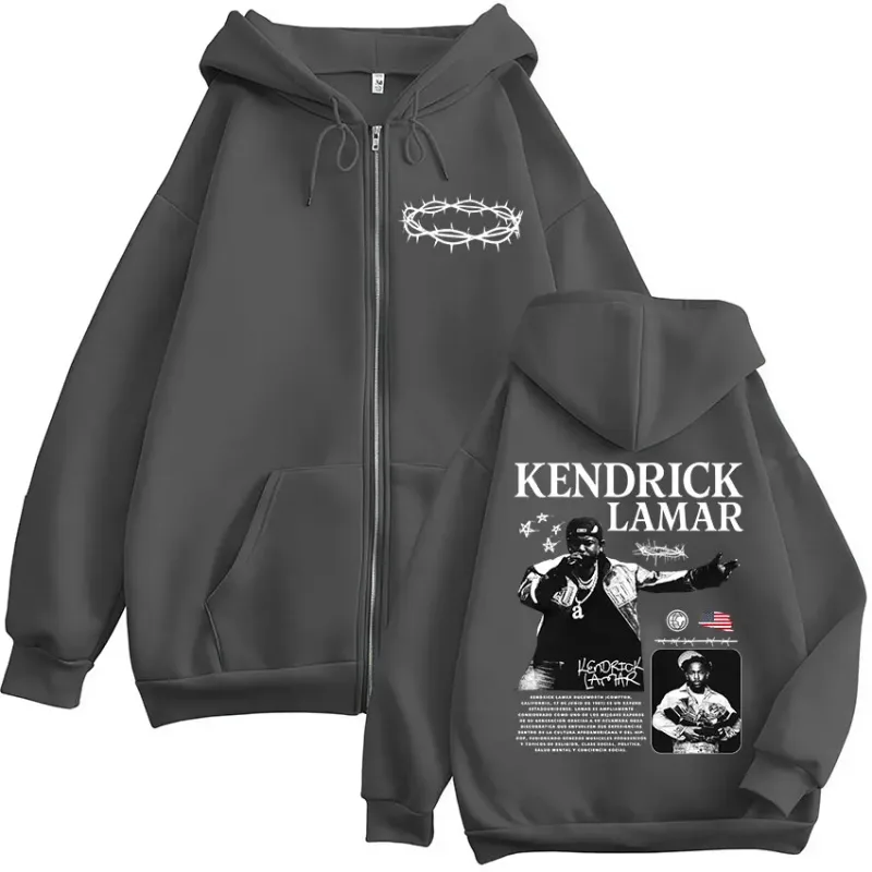 Ang Rapper na si Kendrick Lamar Hindi Nila Nagustuhan Kami Zipper Hoodies Lalaki Babae Damit Fashion Hip Hop Zip Up Hooded Sweatshirts Hoodie Jacket
