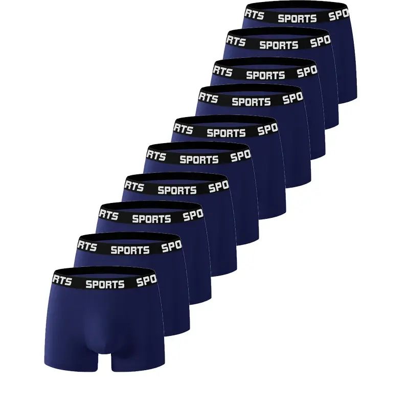 10PCS/Pack Men SPORTS Boxer Shorts Underwear Comfort Trend Panties Man Simple Breathable Underpants Sexy Male Intimate Panties — image 5