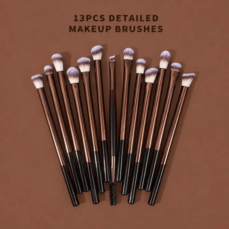 18Pcs Professional Makeup Brush Set Soft Synthetic Hair Foundation Powder Blending Eye Brushes With Leather Storage Bag — image 5