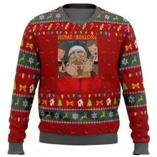 Pull de noël pour hommes et femmes, seul à la maison, moche, col rond, manches longues, vêtements de noël, imprimé drôle en 3D, offre spéciale — image 9