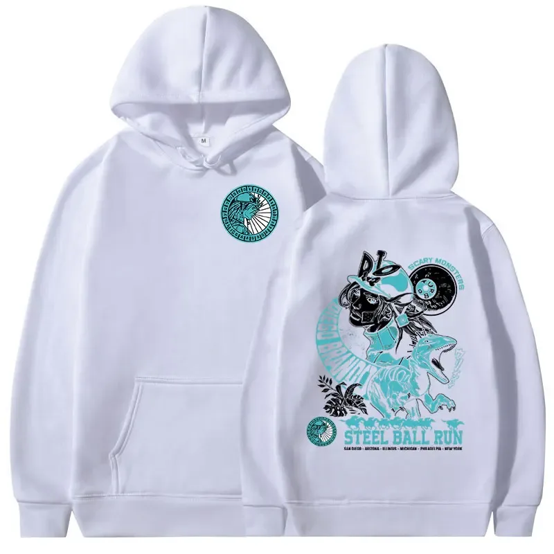 Anime Jojo Bizarre Adventure Hoodies STEEL BALL RUN Diego Brando Manga Graphic Sweatshirts Men's Long Sleeves Fleece Pullovers — image 5