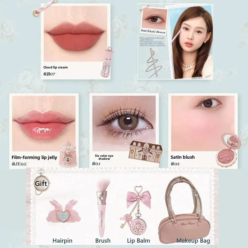 Flower Knows sminkkészlet Nyárközi mesék Flowerknows alapozó Little Angel Highlight Strawberry Rococo ajakmáz 11db készlet — image 12