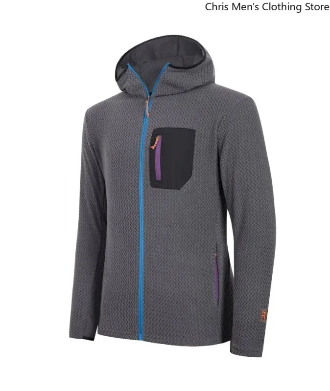 Mga De-kalidad na Zipper Coat ng Lalaki para sa Taglagas/taglamig Naka-istilong at Maraming Nagagawa Warm Hooded Coat Mga Kaswal na Sports Fitness Sweatshirt — image 3