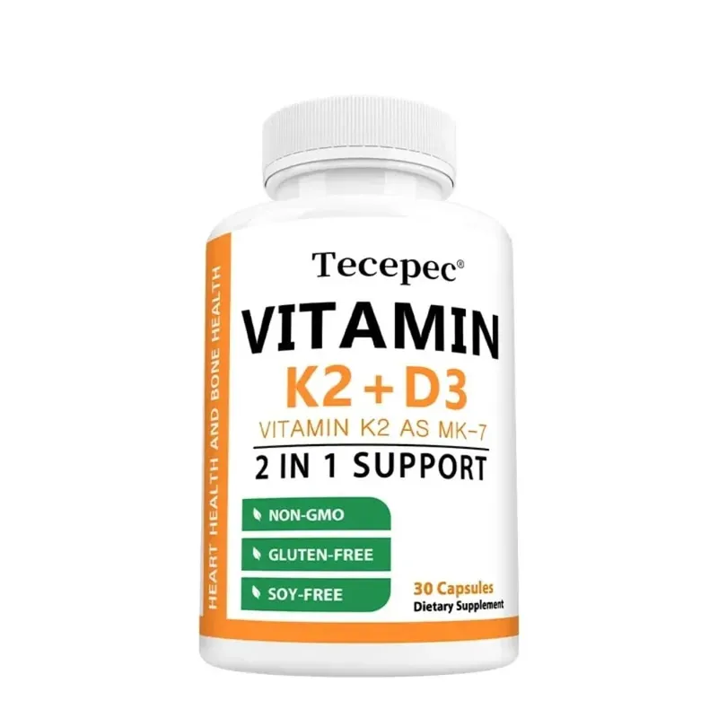 Vitamin D3 + K2 Softgels 2-in-1 Complex Bone Teeth & Immune Health Support Booster ανοσοποιητικού συστήματος