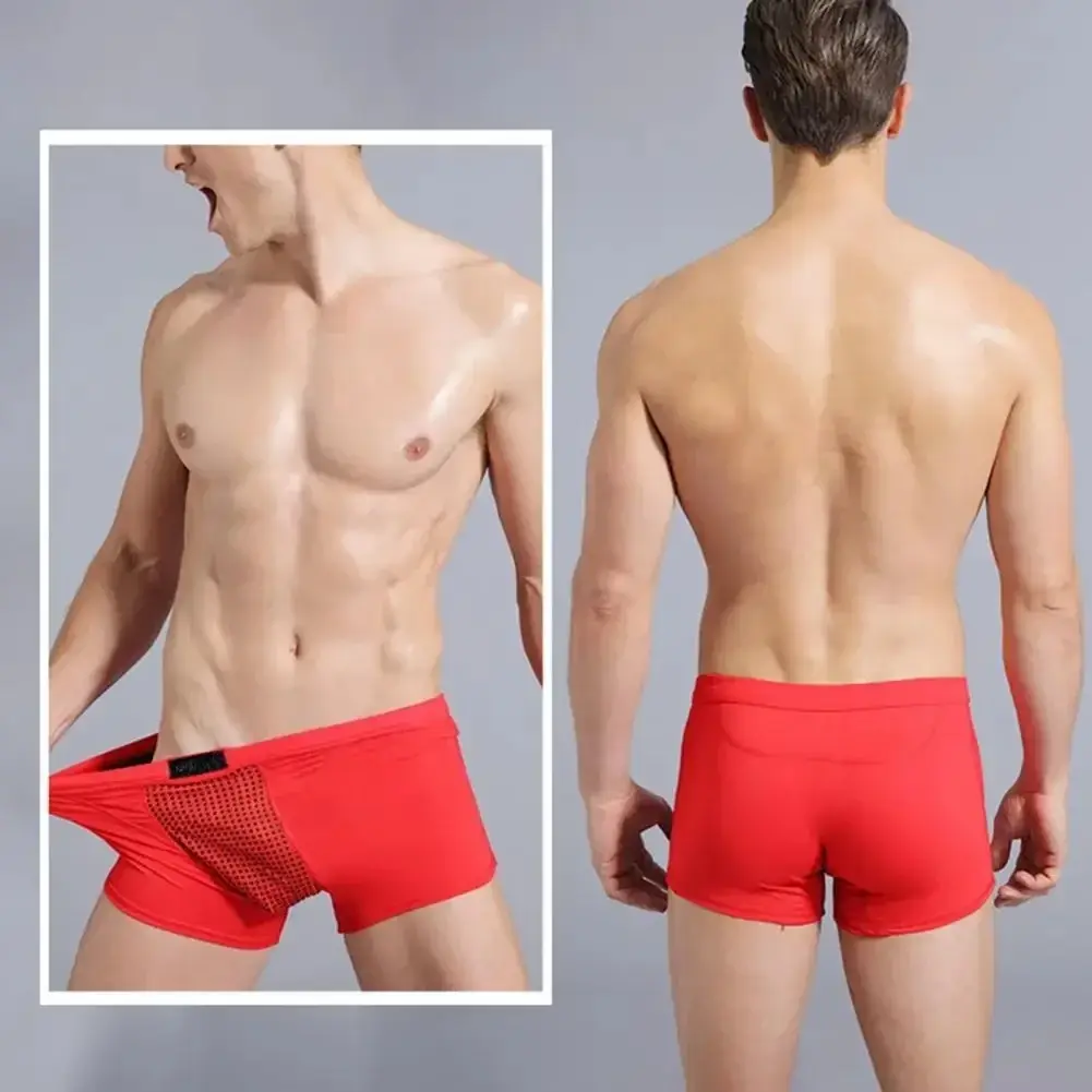 Men Boxers Sweat Absorption U Convex Magnetic Physiological Underwear Massage Solid Color Plus Size Men Underpants Inner Wear Cl — image 13