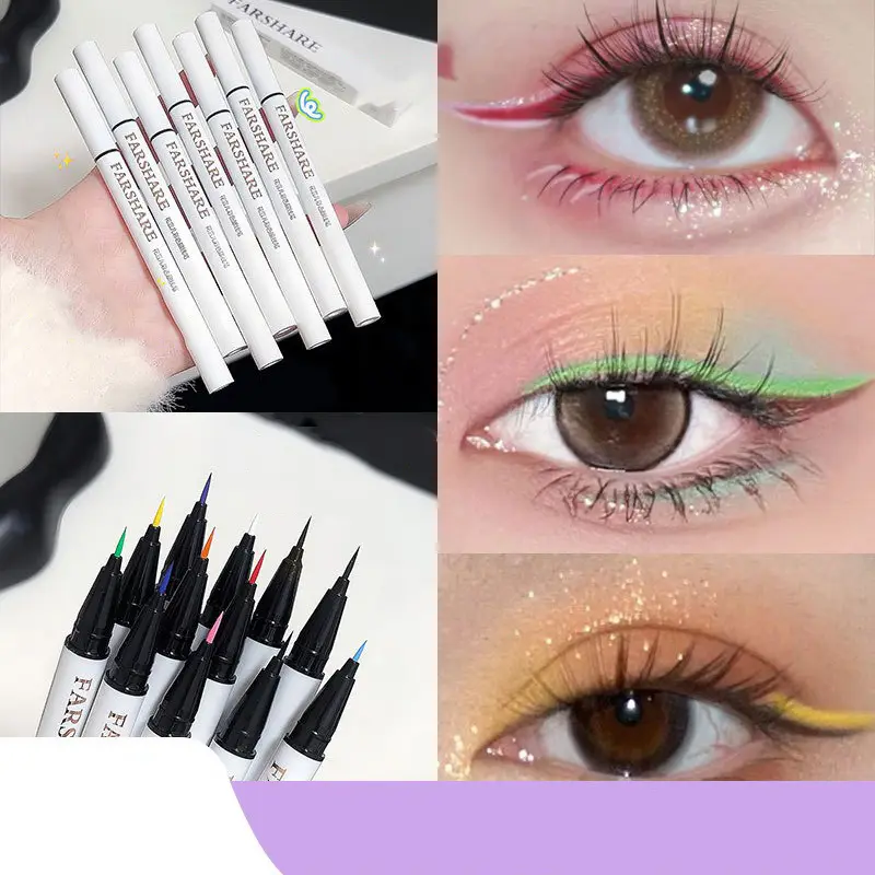 Αδιάβροχο στυλό ματιών 12 χρωμάτων Ultra-fine Tip Liquid eyeliner μακράς διαρκείας Eye Liner Quick-Dry Πολύχρωμο μακιγιάζ για Cosplay — image 2