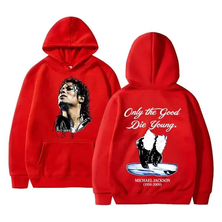 Michael Jackson King of Pop Hoodie Men Women Vintage Gothic Rock Sweatshirt Men's Punk Oversized Pullovers Hoodies Streetwear