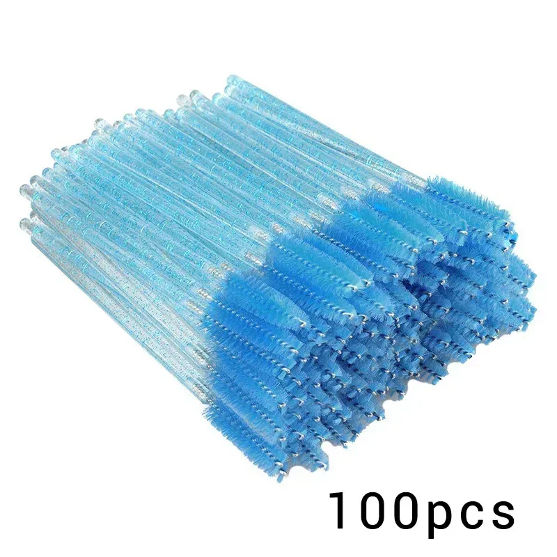 100/300Pcs Disposable Eyelash Mascara Brushes for Eye Lashes Extension Eyebrow and Makeup Lash Spoolies Wands