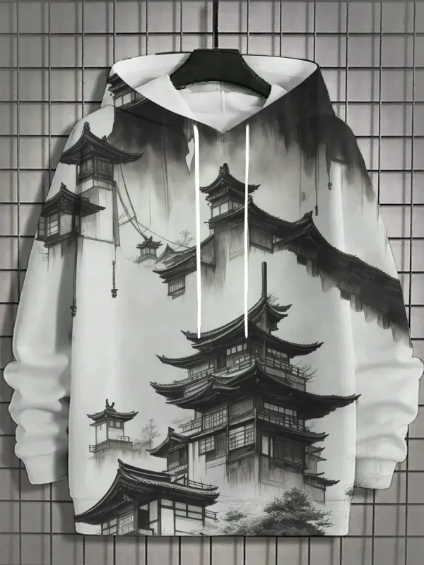 2024 outono novo masculino 3d japonês samurai impressão moletom com capuz masculino e feminino casual moda masculina moletom com capuz de rua