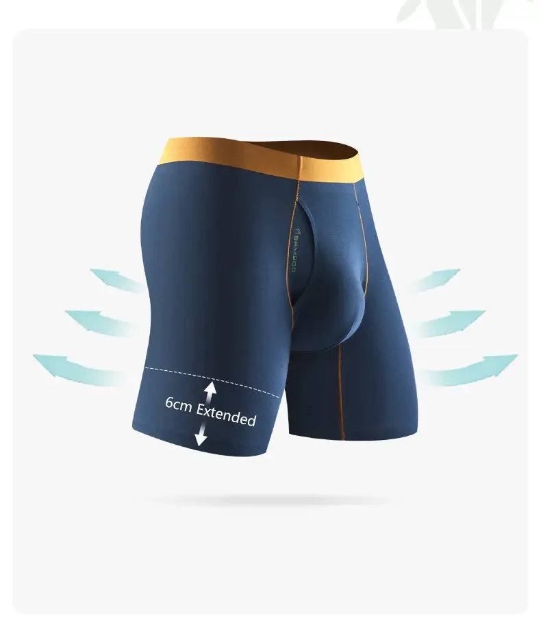2pcs New Bamboo Fiber Man Underwear Lengthen Sport Men Boxers Regenerated Fibers Underpants L XL XXL 3XL 4XL Side Open Design — image 12