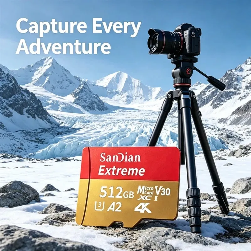 High-Speed ​​Storge SD Card 128GB Original Micro TF Card 512GB Class 10 High Speed ​​Transfer for Camera/PC/Thone