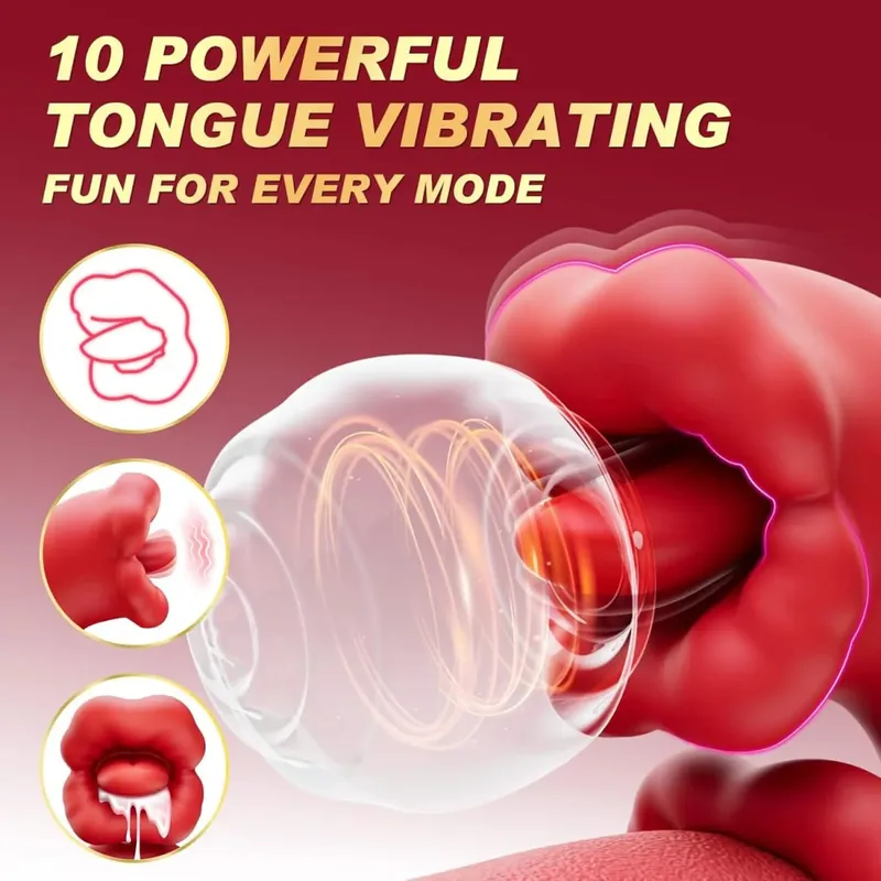 Clitoral Tongue Scroll 3 az 1-ben vibrátor nőknek Clit mellbimbók G-pont stimulátor női vagina masszírozó vibrátor felnőtt szexjátékok — image 3