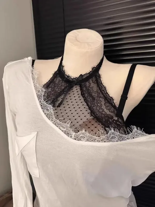 Σουτιέν Halter Neck Push Up - Latex Lace Bralette για Small Bust Voluptuous Lift & Pure Seduction Wireless Cover εσώρουχα σουτιέν