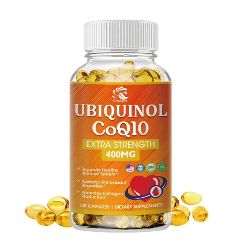 Greensure 400mg Absorbable Coenzyme Q10 Capsules 60/120 Vegetable Capsules - Protective Antioxidant — image 8