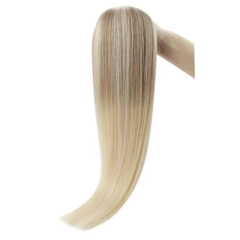 Moresoo Injection Tape Hair Extensions Ash Blonde Highlight Virgin Hair Φυσική ίσια ταινία Brazilian in Human Hair Extension