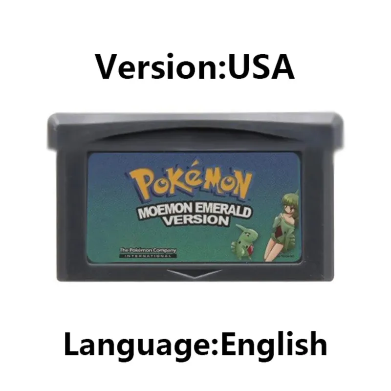 GBA Pokemon Game Cartridge 32-bit Κονσόλα παιχνιδιών βίντεο Κάρτα AshGray Liquid Crystal Light Platinum Moemon Emerald Αγγλική γλώσσα — image 8