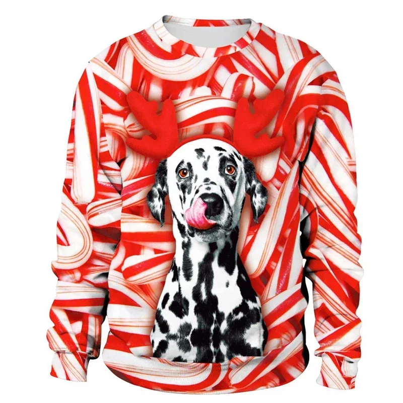 Funny 2026 Ugly Christmas Sweater For Men Women New Xmas Cat Dog Pattern Sweatshirt Festival Party Crew Neck Pullover Hoodies — image 19
