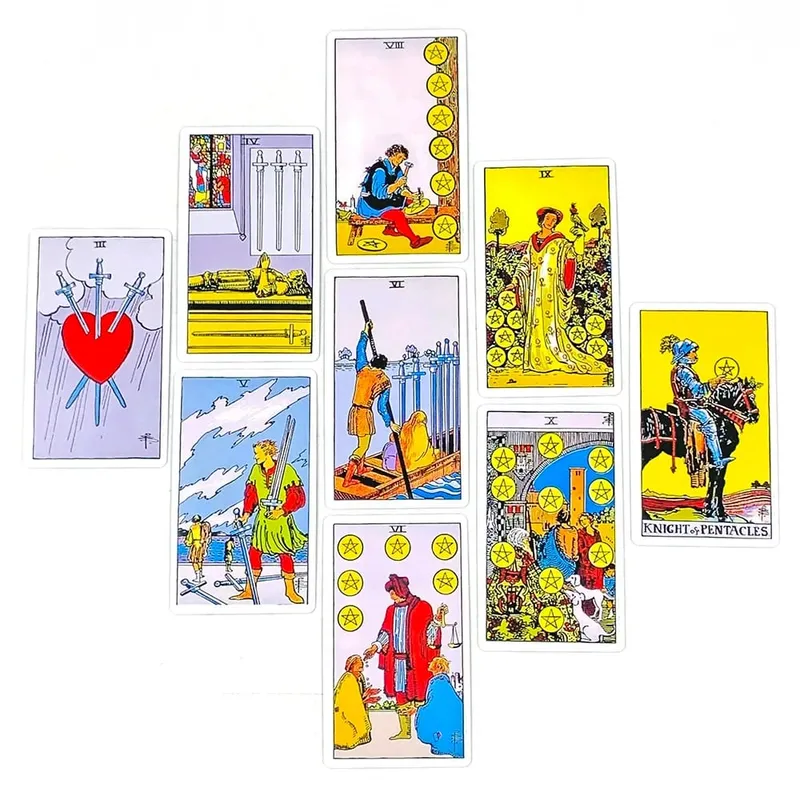 Angol/spanyol változat Klasszikus A lovas Tarot Kártya Jóslás Társasjáték Játék Nyaralásos Játékok Várakozás Tarot Pakli füzet — image 5