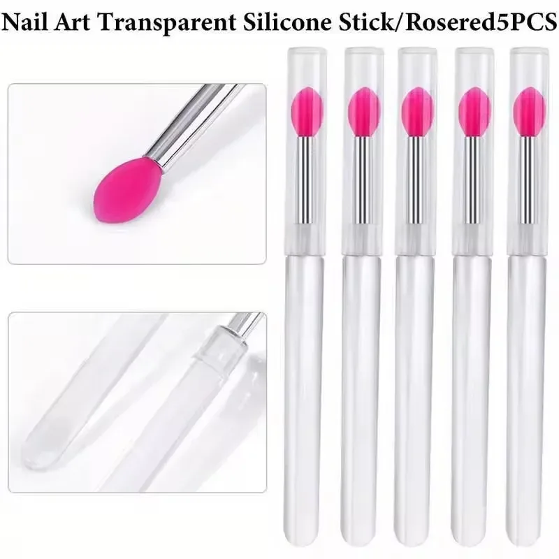 Brosse à lèvres Portable en Silicone, avec couvercle, doux, multifonctionnel, applicateur de baume à lèvres, rouge à lèvres, pinceaux de maquillage, 3/5/10 pièces — image 15