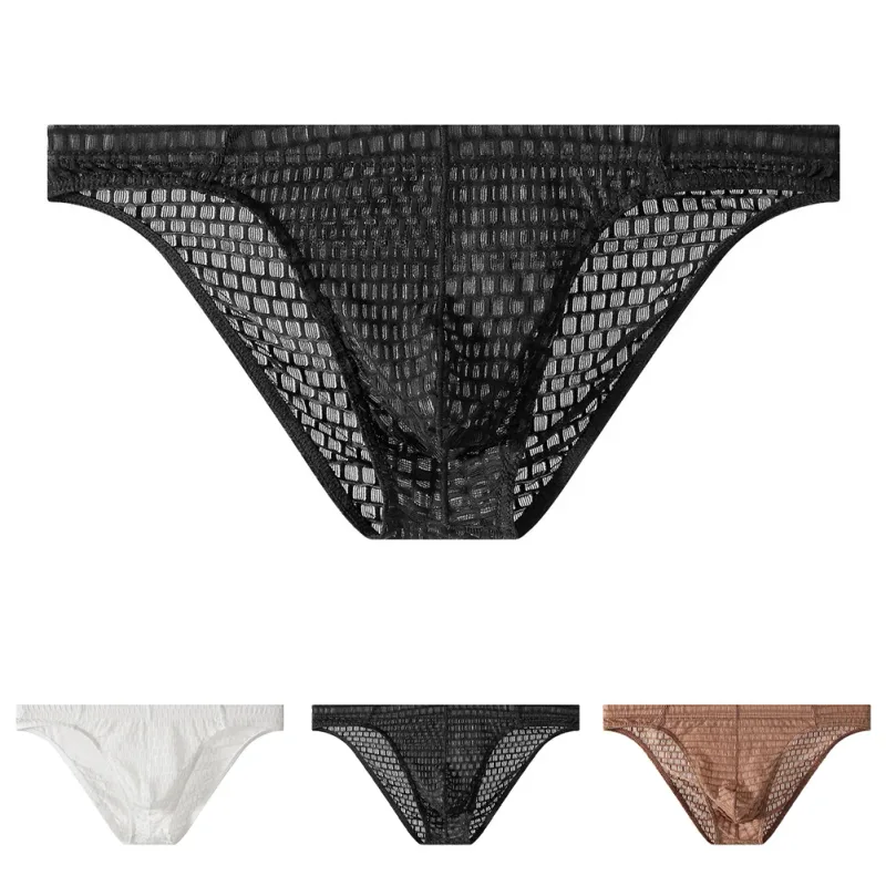Men's Breathable See Through Underwear Briefs With Low-Waist Design And U Convex Pouch For Support And Comfort — image 8