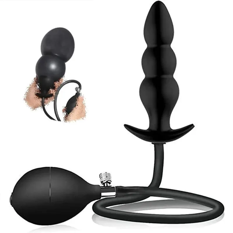 Anal Expander Expand Inflatable Anal Plug Oversized Enema Training Butt Plug Butt Dilator Ass Prostate Sex Toy for Men Women