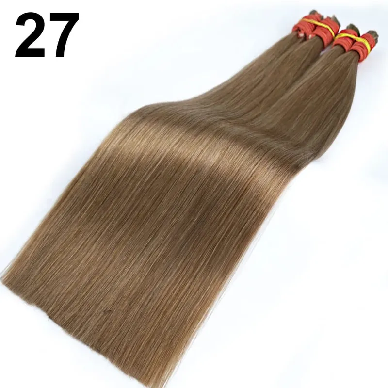 No Weft 100% Real Human Hair Extensions Remy Human Hair Bulk Μη επεξεργασμένα φυσικά μαύρα παρθένα ινδικά μαλλιά πλέξη για γυναίκες — image 15