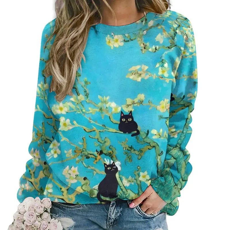 Fashion Butterfly flowers Women round-neck sweatshirt 3D Print Streetwear Autumn Y2k Sweatshirts Pullovers Woman Clothing Tops — image 16
