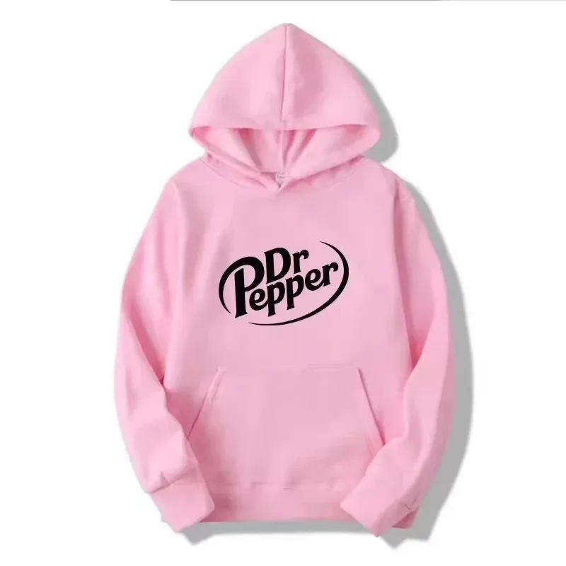 Höstvarm Dr Pepper Letter Tryckt Luvtröjor Gata Män Mode Fleece Sweatshirts Casual Unisex Pullover Toppar Mode Tre — image 9
