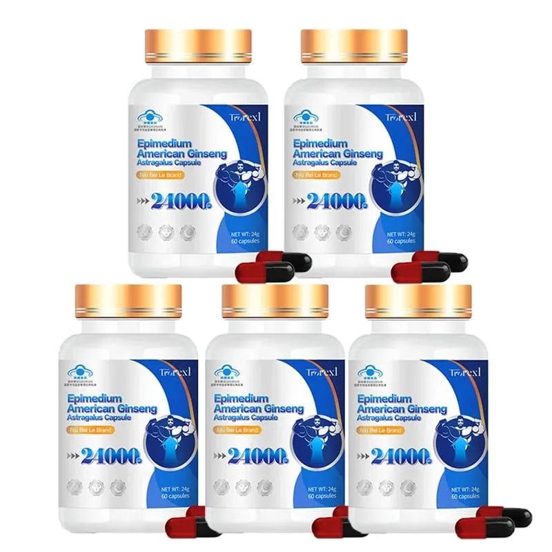 Energy Boost with Epimedium Extract & Ginseng - Promotes Strength & Confidence -Men's Daily Herbal Enhanging Supplement