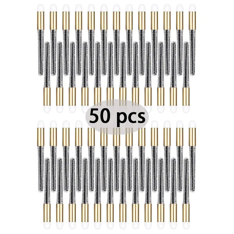 50 יחידות רך הארכת ריסים ניקוי מברשת ריסים שמפו גבות פילינג אף ניקוי מסיר איפור ציוד טיפוח יופי