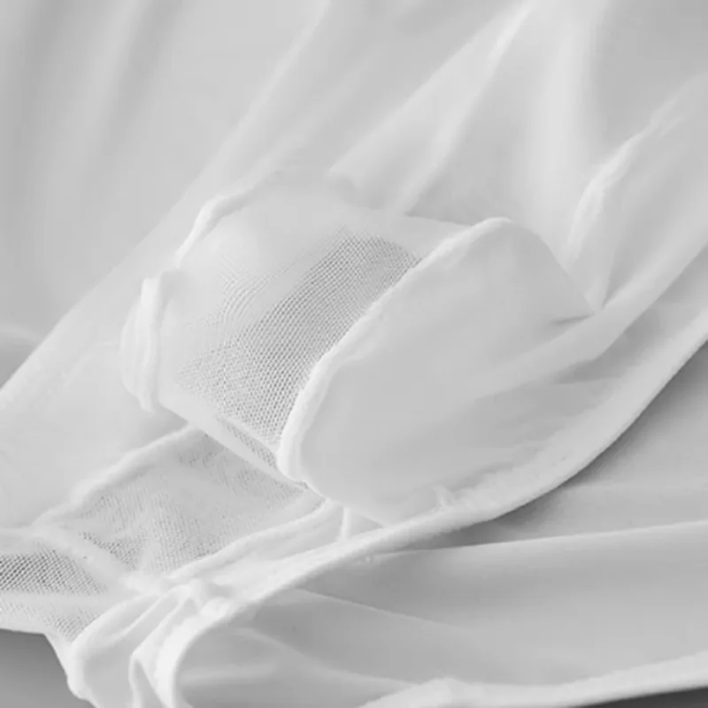 U convexo bolsa cintura baixa cuecas masculinas de malha transparente tecido respirável fino adequado para todas as estações — image 9