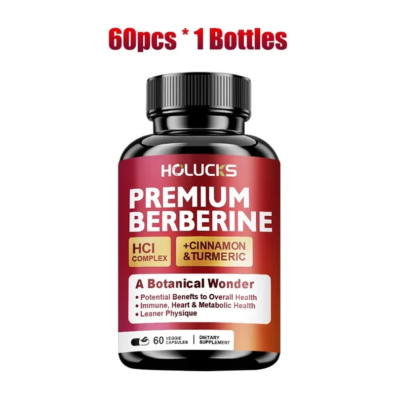 Berberine Capsules Support Blood Sugar Heart Metabolic Digestive Health Weight Management Liver Detox Antioxidant Immune